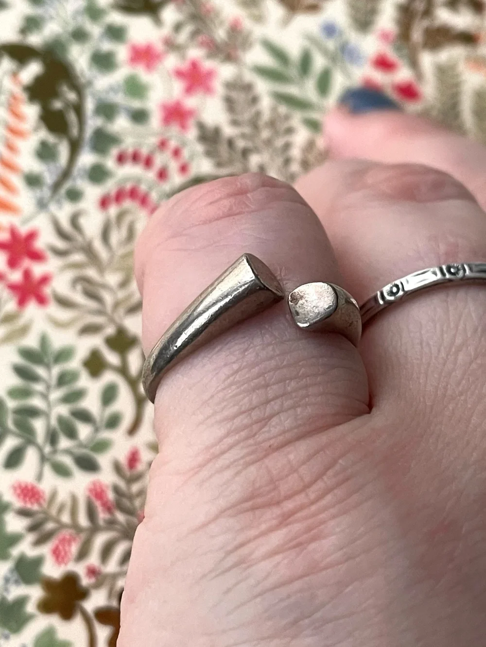 Vintage stamped 925 sterling silver torque ring sz 6-6.25 sleek minimalist